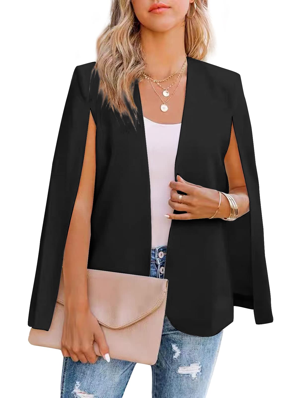 Buy Womens Cape Blazer Split Sleeve 