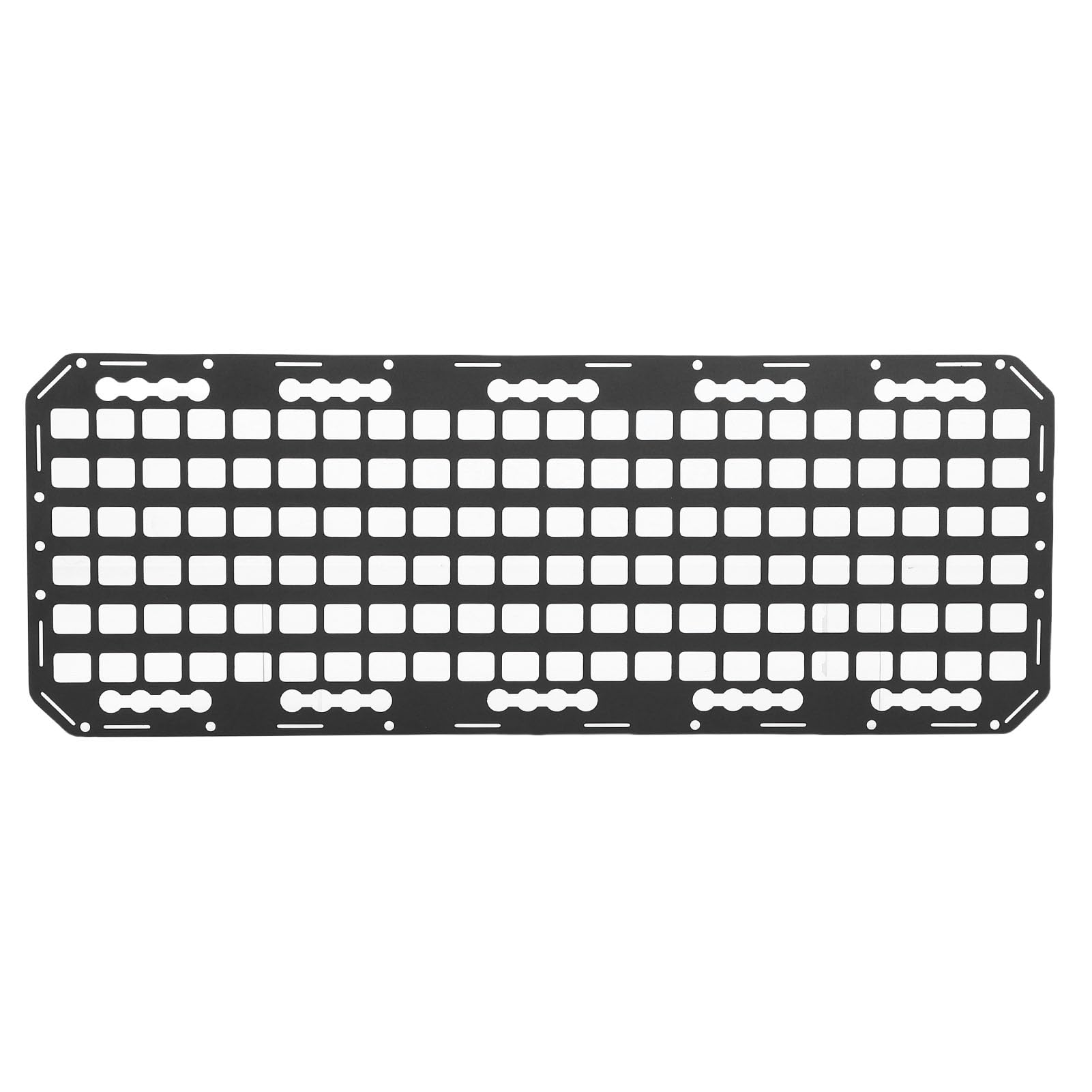 Molle-Panel aus Metall für LKW-Ladeflächen, 2 mm Starkes Aluminium, vielseitiges Hängesystem, MOLLE-Panel-Rahmensystem für L-Schienen zur Aufbewahrung in Auto, LKW, Wohnmobil, Boot und Zuhause