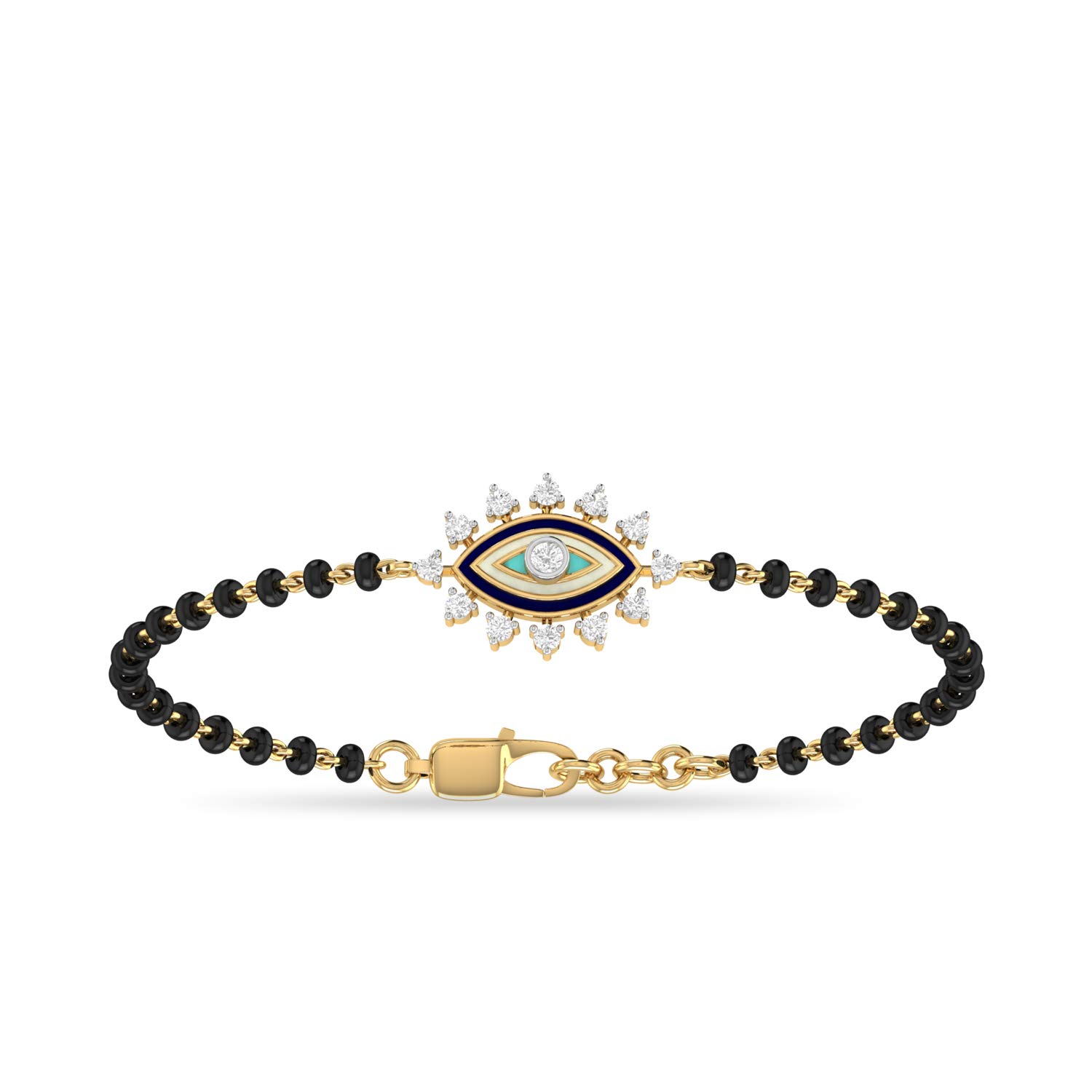 18k (750) Yellow Gold and Solitaire Bracelet for Women