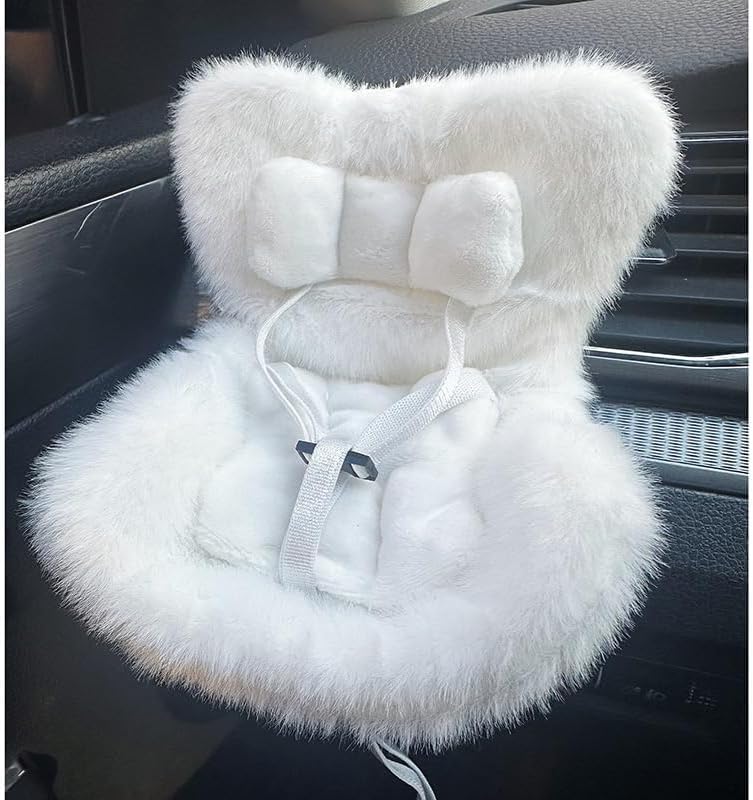 NUJOLI La-bubu Car Seat, Car Air Vent Safety Seat, Perfect for Car Decoration and Display, Suitable for 17cm La-bubu Dolls, Cute and Functional Car