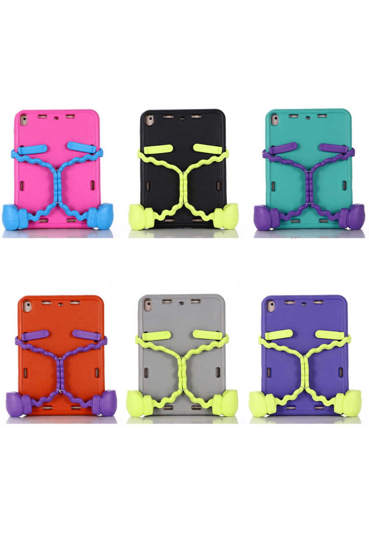 CONSTRAIN - iPad ile Uyumlu 10.2 (8.Nesil) Eva Boxer Tablet Silikon - Mor - Beyaz 1