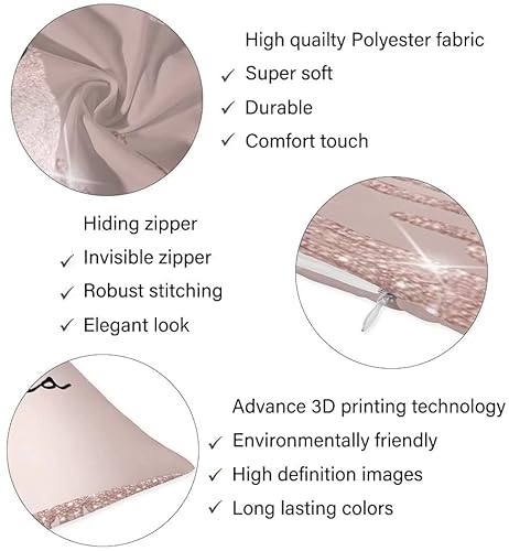Pink Body Pillow Cover Spark Rose Gold Drips Makeup Lashes Hello Gorgeous Long Pillow Case Protector With Zipper Decorative Soft Large Pillowcase Covers Cushoned For Bed,Couch,Sofa,Home Gifts 20"X54" #TOP5