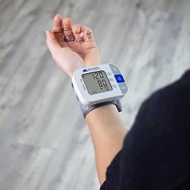 MABIS Universal Wrist Talking Blood Pressure Monitor, Visual BP Guide, 396 Reading Memory Storage for 4 Users, Protective Storage Case, FSA & HSA Eligible