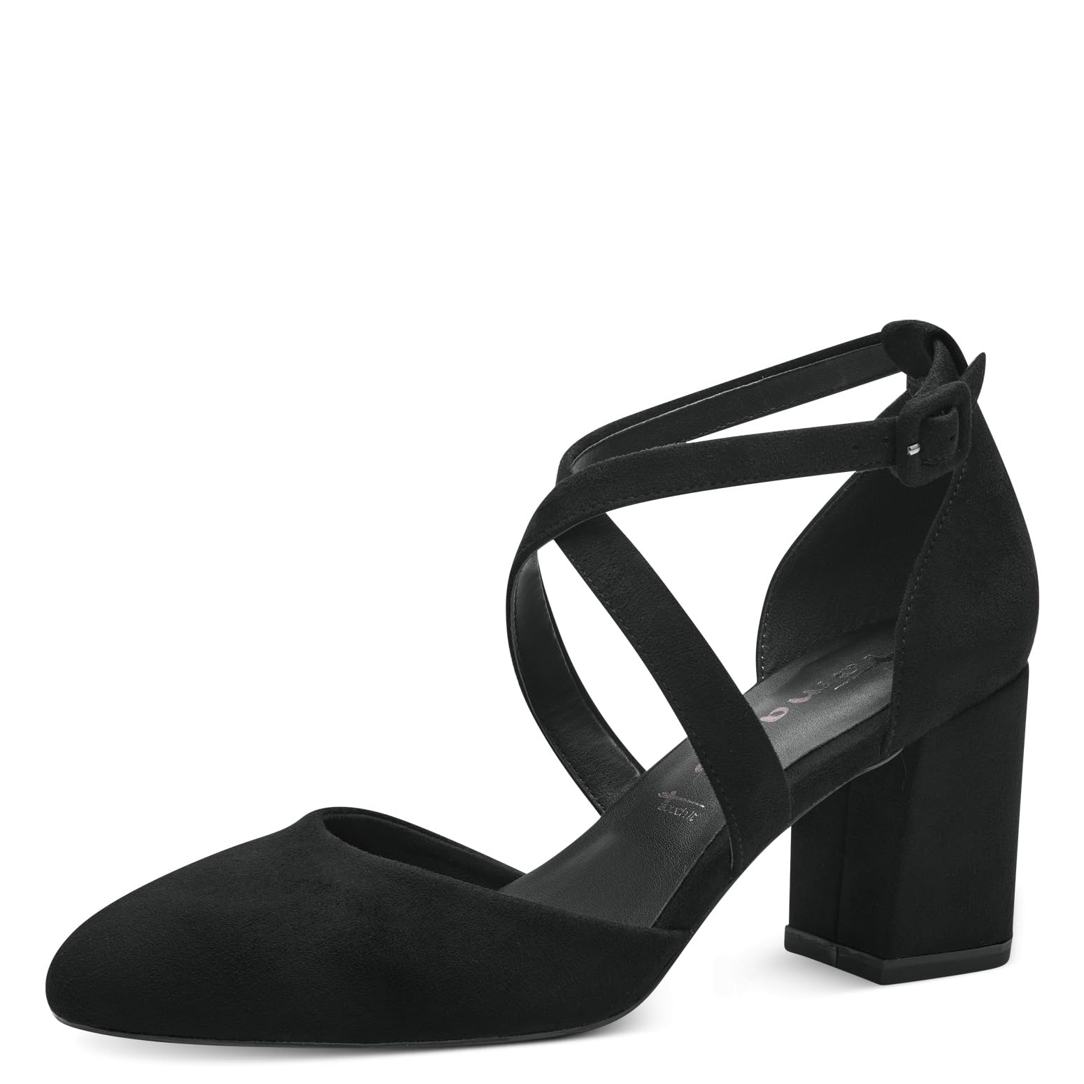 Tamaris Women's Textile Block Heel Pumps, Black, 36 EU