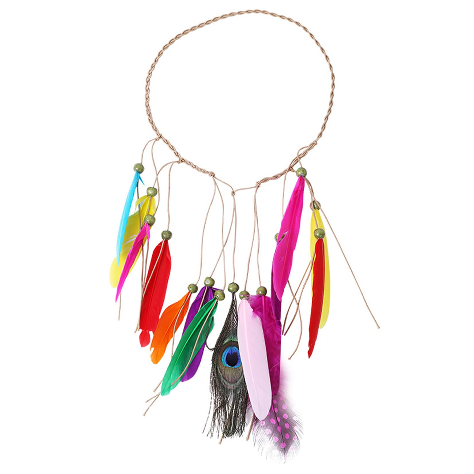 Diogeynu Indian Headdress Indian Headwear Necklace Indian Cosplay Costume Accessories For Women Men