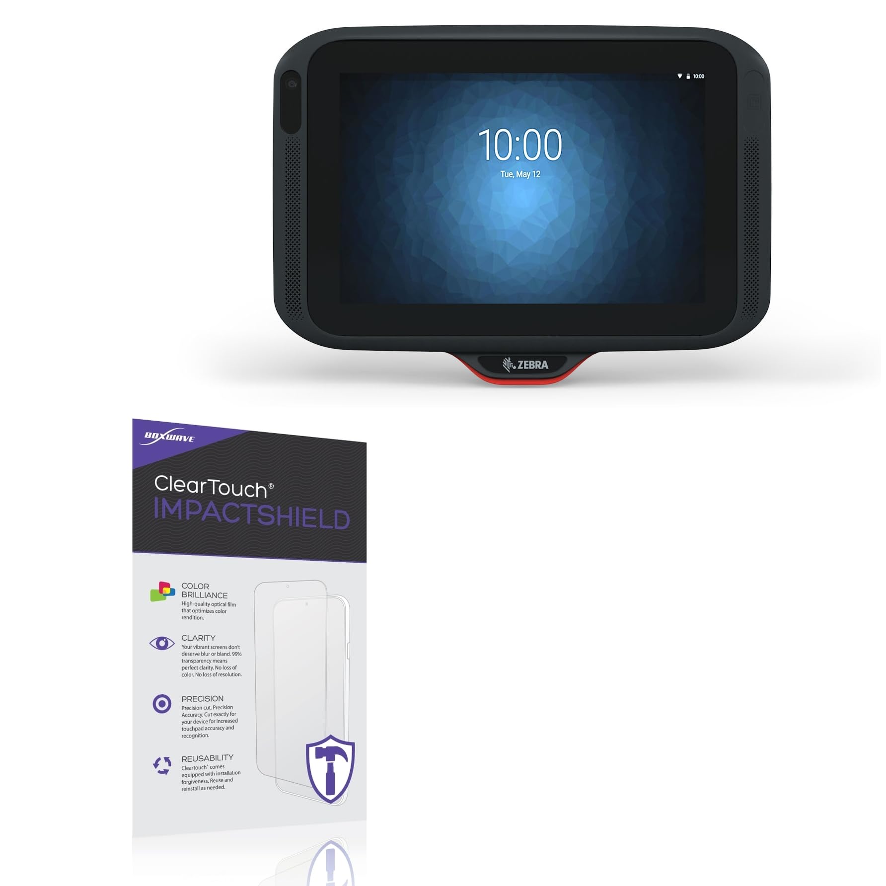 BoxWave Screen Protector Compatible with Zebra CC6000 - ClearTouch ImpactShield (2-Pack), Impenetrable Screen Protector Flexible Film