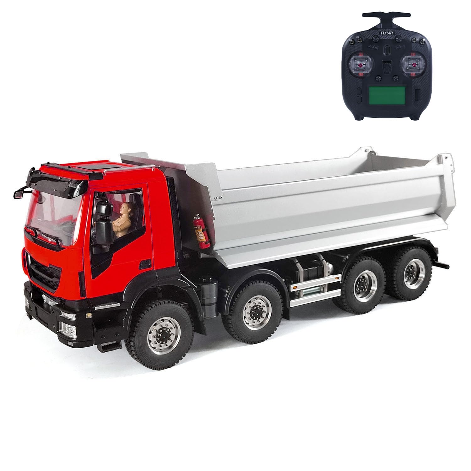 TOUCAN RC HOBBY 8X8 1 14 Metal Hydraulic RC Dump Truck Remote Control Tipper Car Sound Lights
