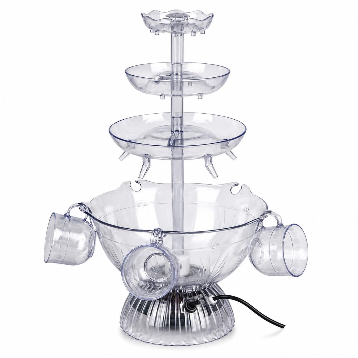 Dispensador de bebidas con 5 tazas reutilizables para fiestas, eventos, bares, cafeterías y reuniones, ideal para servir bebidas elegantes fácilmente