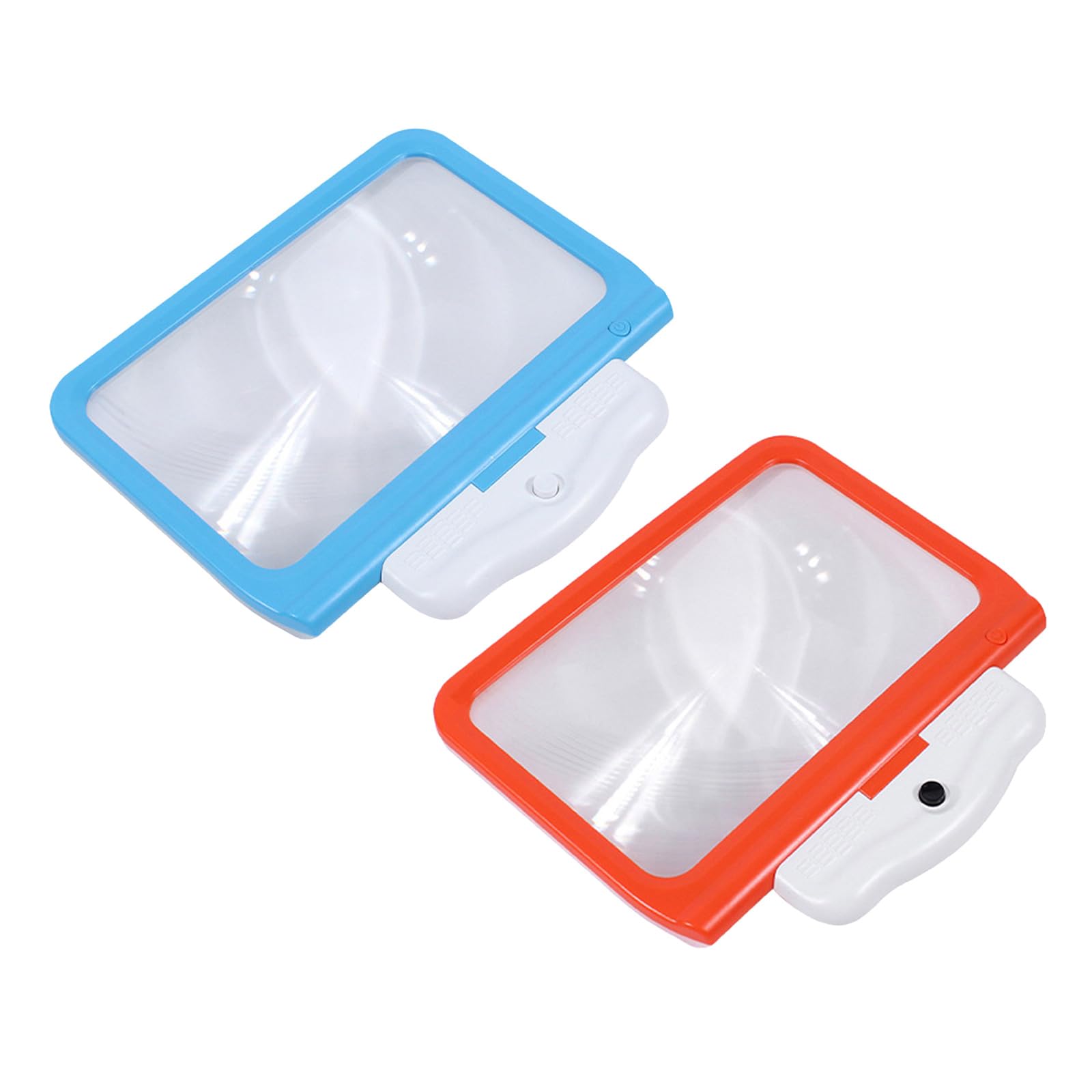 Lupa de ordenador con luz y soporte, ajustable, 48 LED, grande, plegable, lupa de mano