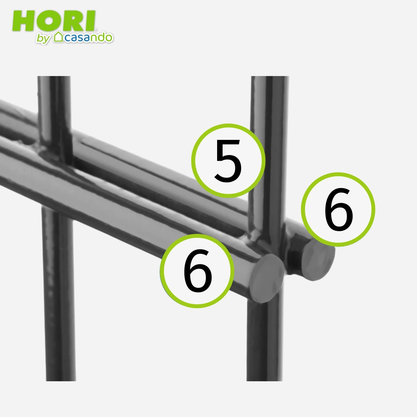 HORI Doppelstabmattenzaun Drahtstärke 6/5/6 mm Komplettset - je Gittermatte 201 cm - wahlweise mit Eckpfosten - verschiedene Längen und Höhen - Farbe Anthrazit Höhe 123 cm, Länge 2 m