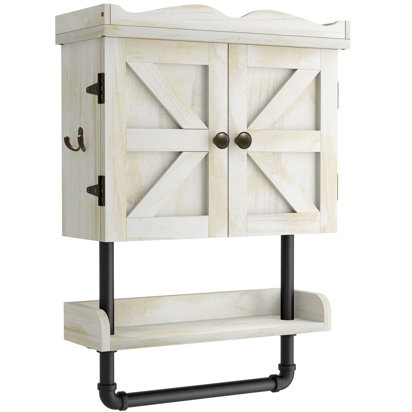 Buy GREENSTELL 25.6x16.1'' Bathroom Wall with Adjustable Shelf