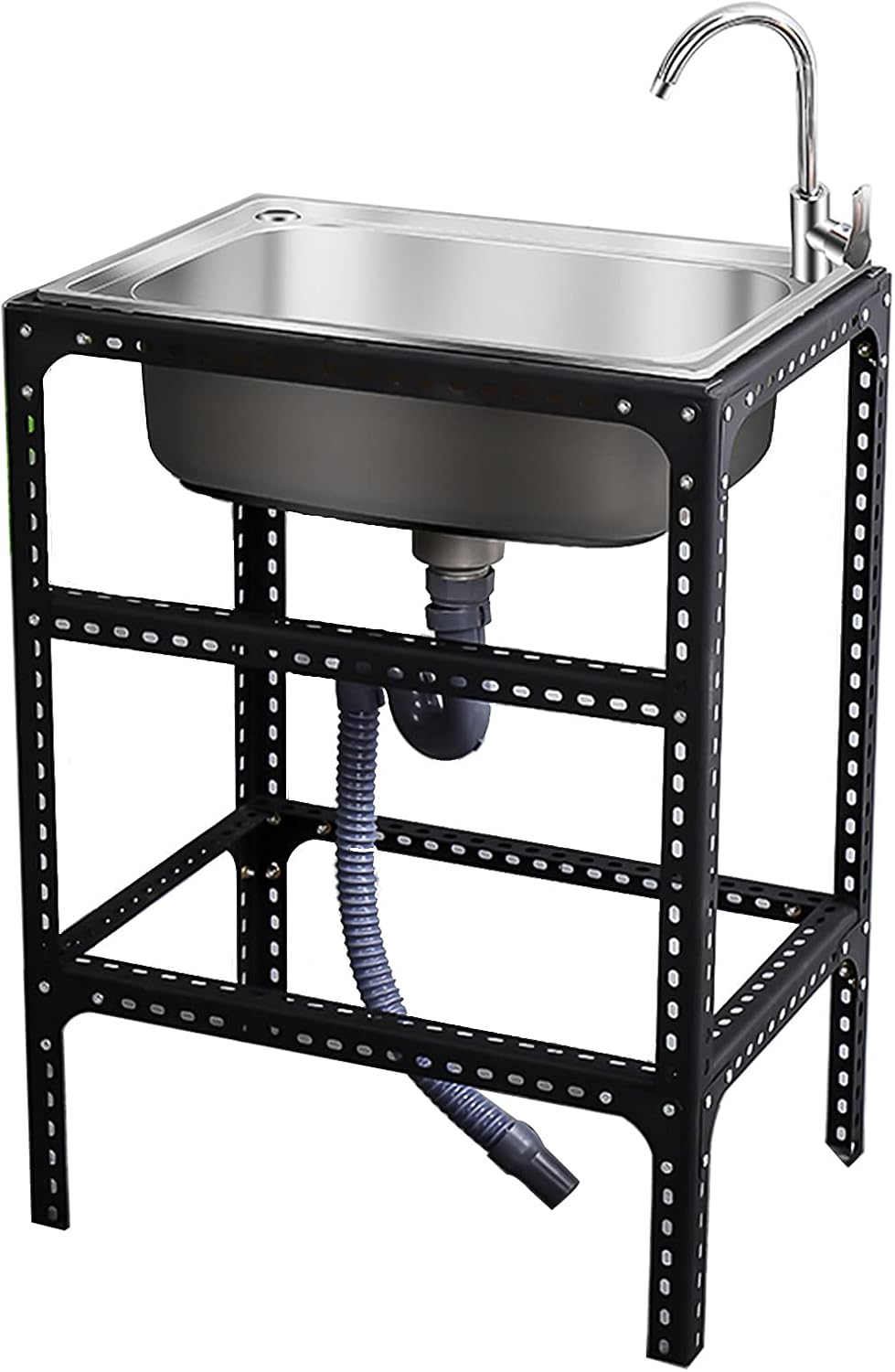 Single Bowl Stainless Steel Sink for Commercial Kitchens Freestanding