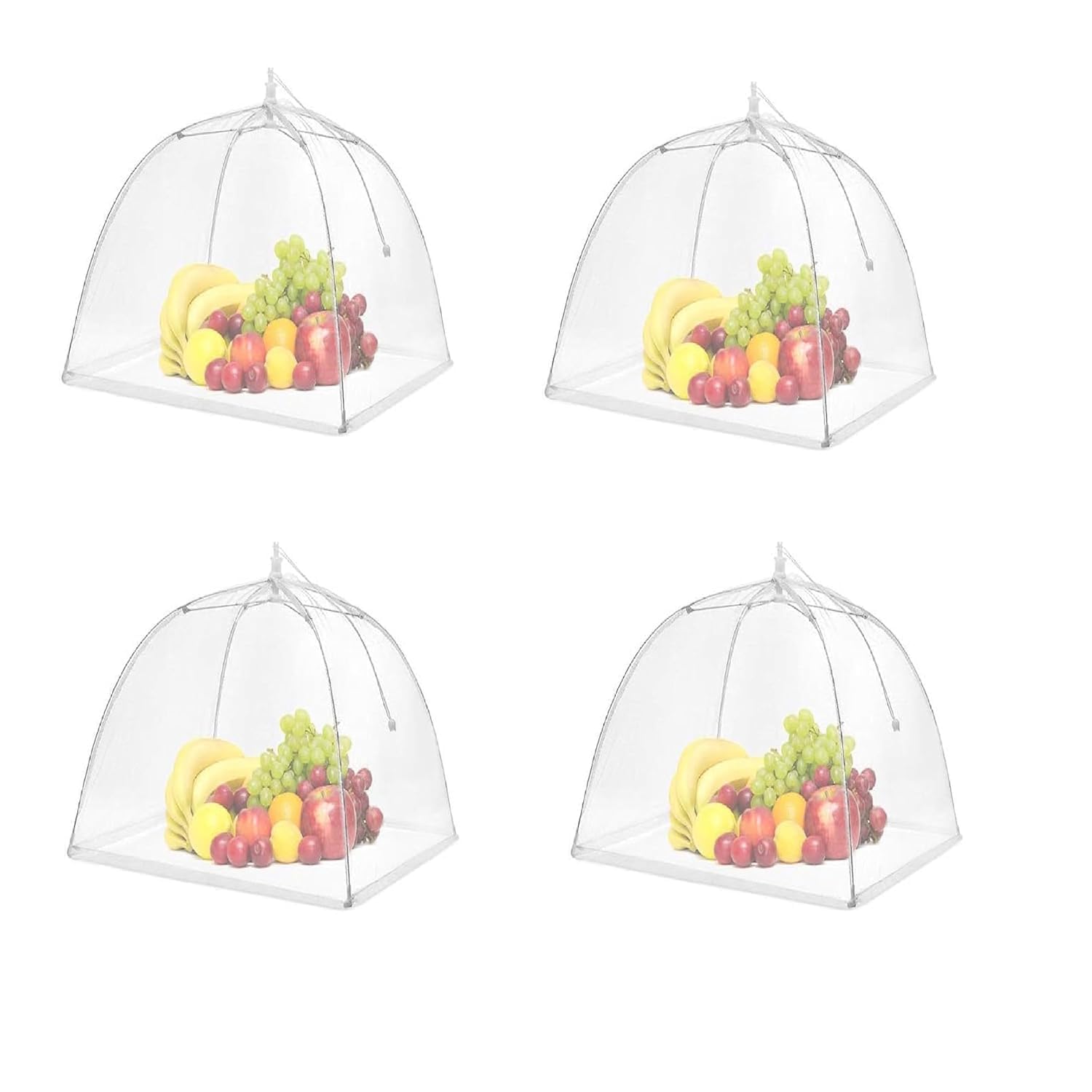 Pop-Up Food Mesh Tents || Collapsible Mesh Food Covers Tent || Umbrella Covers Reusable and Collapsible 17 x 17inches || (Pop-Up Food Mesh Tents -1), White — Amazon image 12