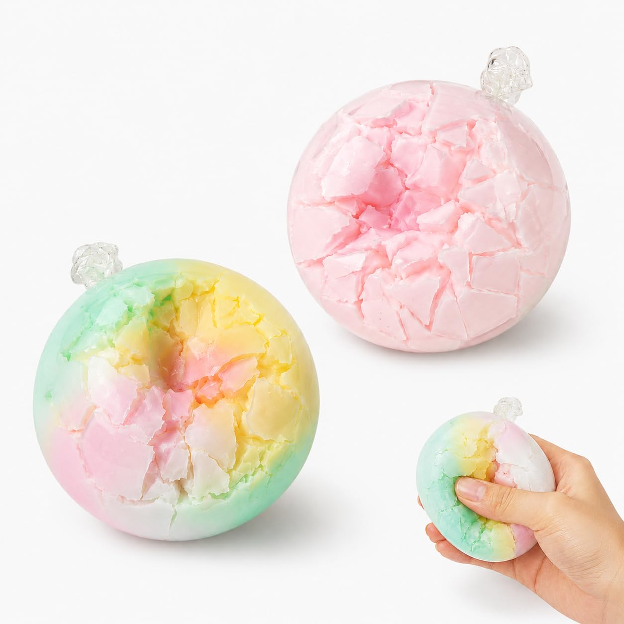 2PCS Wax Cracking Squishies & Crunchy Squishy, Tactile Accessory, Portable Desk Item With Texture For Sensory And Daily Leisure