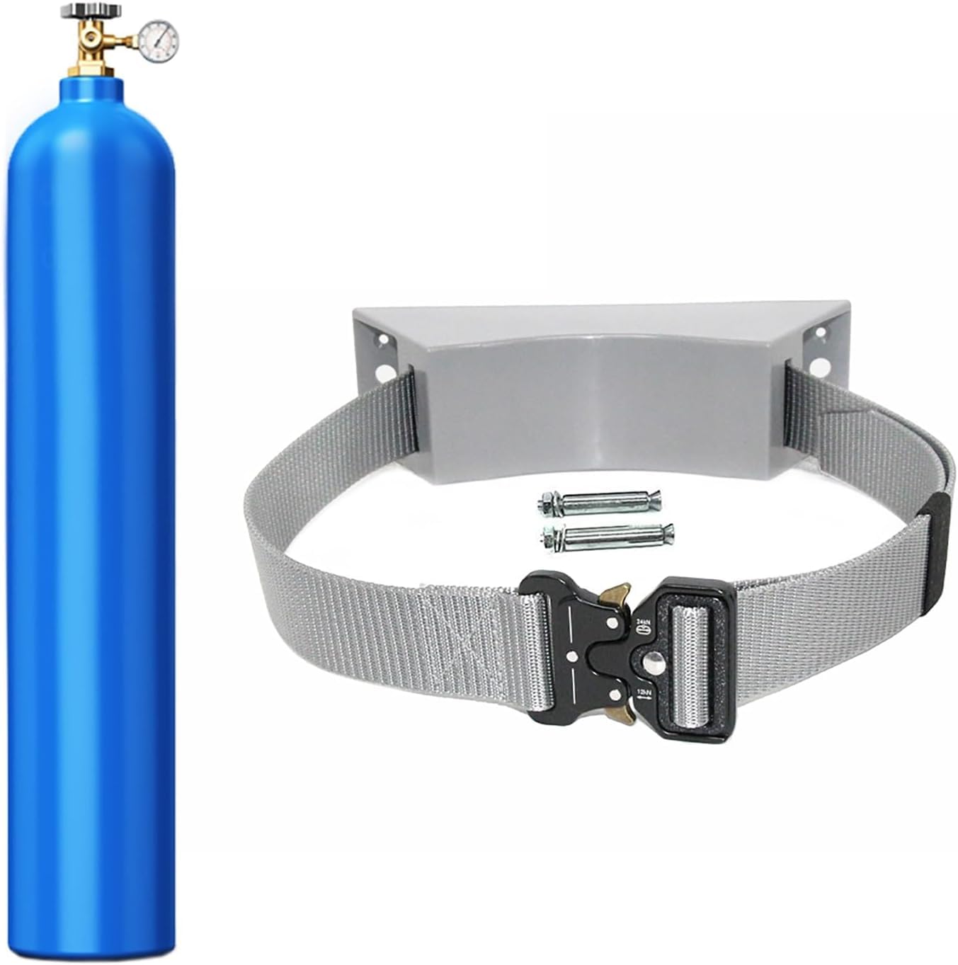 HynJGih Oxygen Acetylene Tank Bracket Medical/Commercial/Home, Gas Cylinder Rack Holder Storage Organizer with Screw/Strap