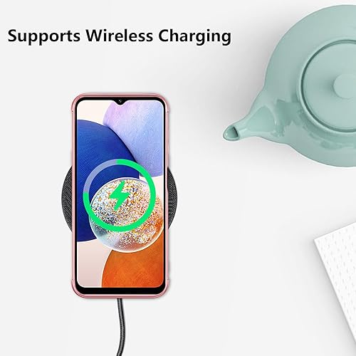 Miniatura 4 de ZTOFERA Funda diseñada para Samsung Galaxy A14 5G, bonito patrón de corazones de amor con borde chapado y protección de lente de cámara para Galaxy