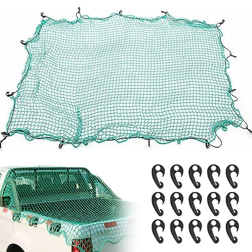 Rete da carico, 2 x 3 m, per pickup, camion, con 15 ganci, resistente, per SUV, barche, rimorchi, motoslitte, camion
