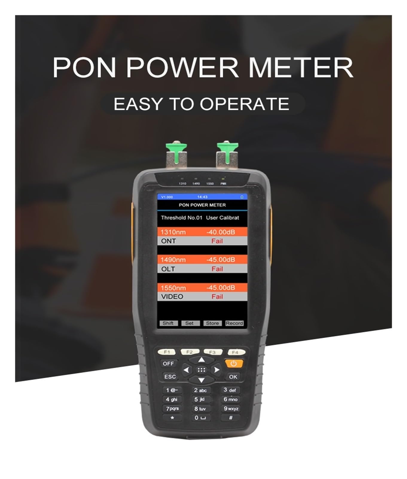 Testeur de Fibre Optique Compteur De Puissance Optique PON + Détecteur Réseau Haute Précision VFL, Testeur en Ligne FTTH, Instrument Test Pon 1310/1490/1550nm