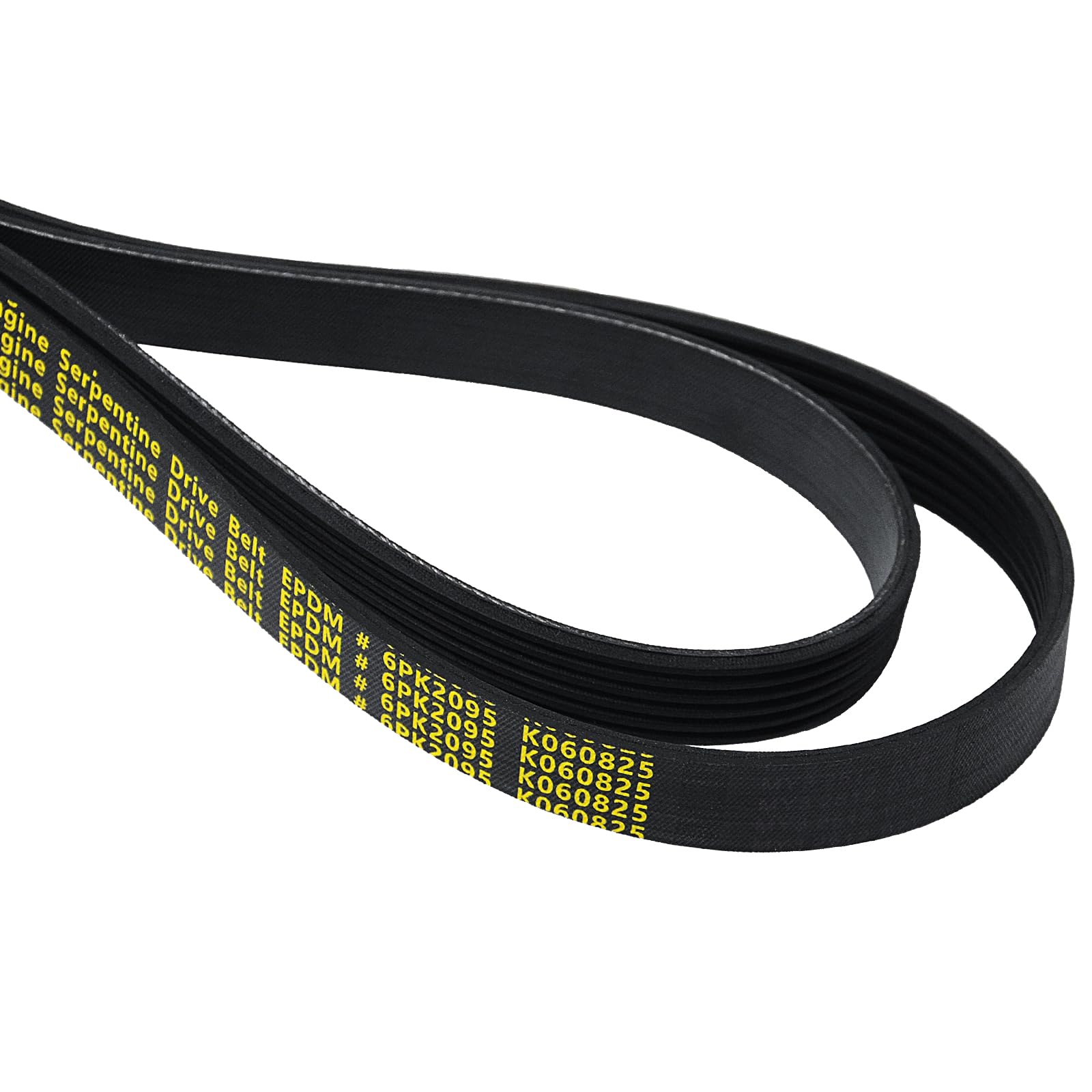 Photo 1 of Jaxivo 6PK2095 Serpentine Belt V-Ribbed Drive Belt for 13-15 ILX,98-05 DeVille,01-07 Town & Country,03-08 Mazda 6 S,01-07 Grand Caravan,05-11 Chrysler 300,05-08 Magnum,12-15 Civic,K060825 Black