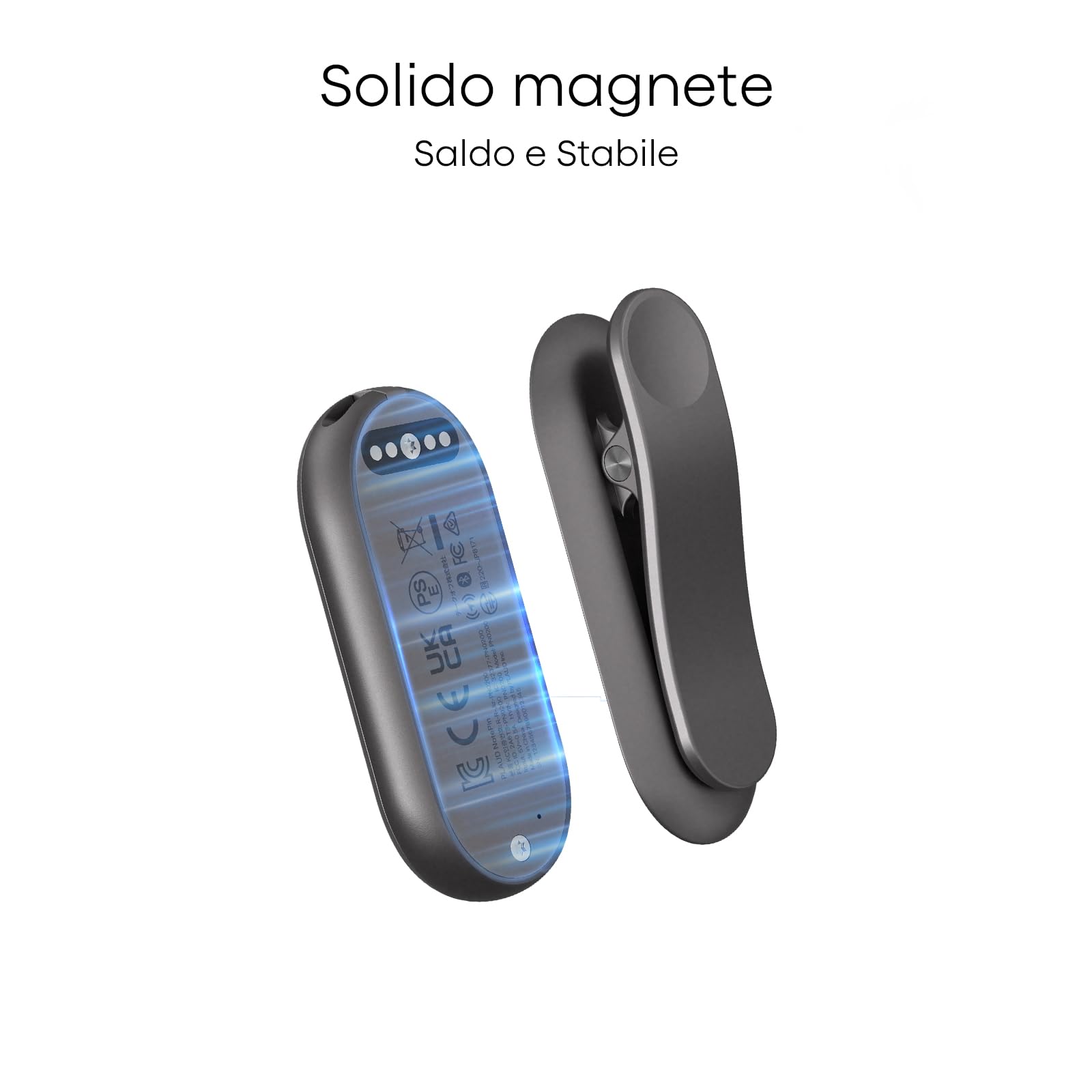 Set Accessori Magnetici Plaud NotePin: Clip E Spilla In Alluminio Per Registratore Vocale IA (NotePin Non Incluso)