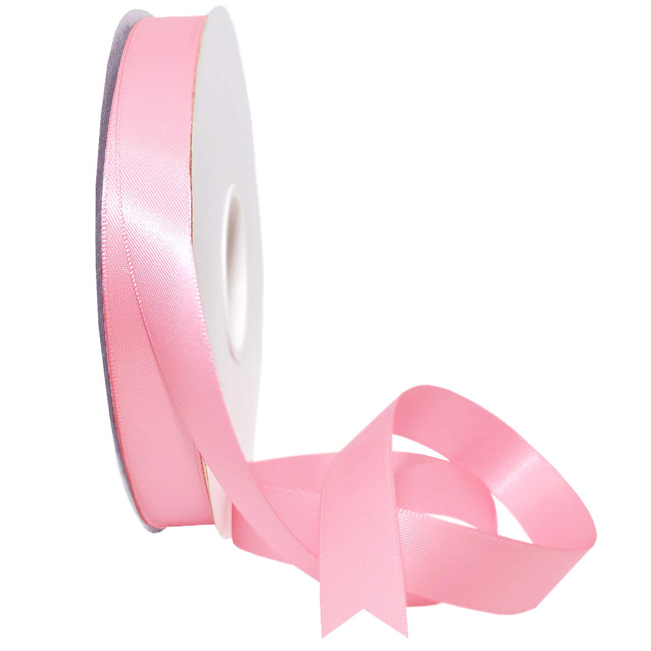 Ruban de satin rose pour décoration de mariage et baptême DIY