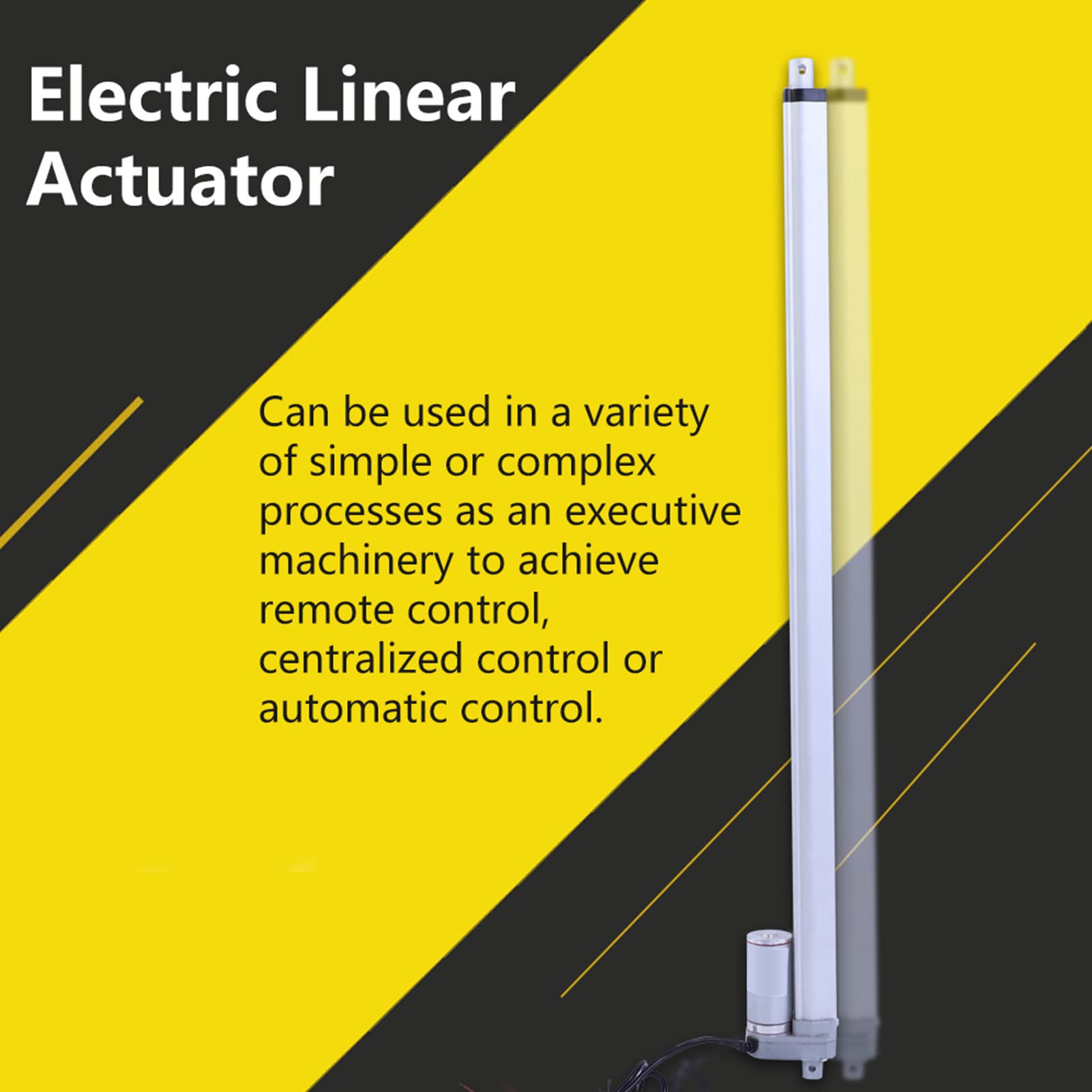 Bewinner DC 12V Actuador Lineal Motor 1500N 750mm, 6 Mm/s Actuador Motor Elctrico Linear de Movimoiento de Elevador para Abridor de Puerta Eléctrico de Coche RV