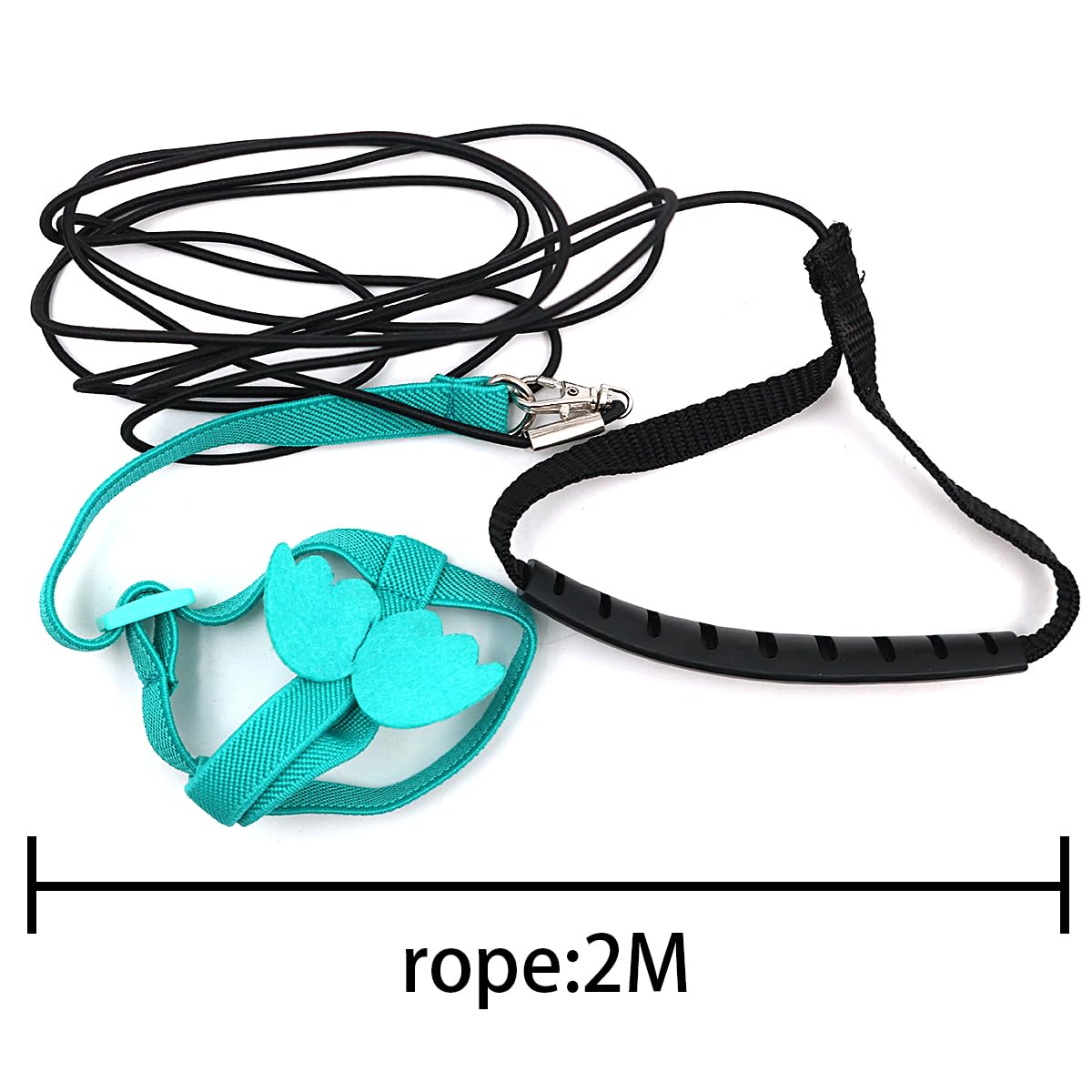 1 Ensemble de Corde d'entraînement au vol pour Oiseaux en Plein air, kit de Harnais et de Laisse pour Oiseaux, Harnais réglable pour Animaux de Compagnie (Bleu Clair)