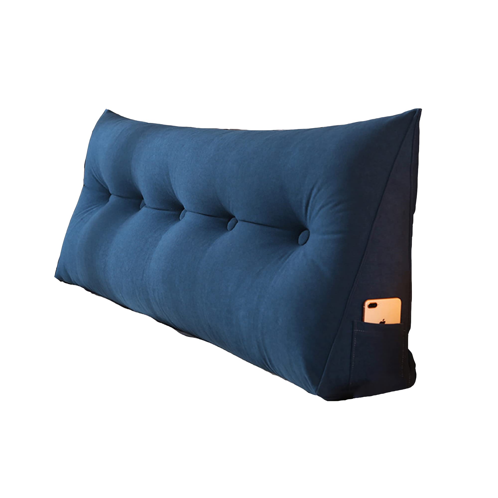 Groot leeskussen voor bedden banken, 120 x 50 x 20 cm zacht dik driehoekig wigkussen om te slapen, rugsteun lendenkussen, slaapkamer hoofdeinde kussen