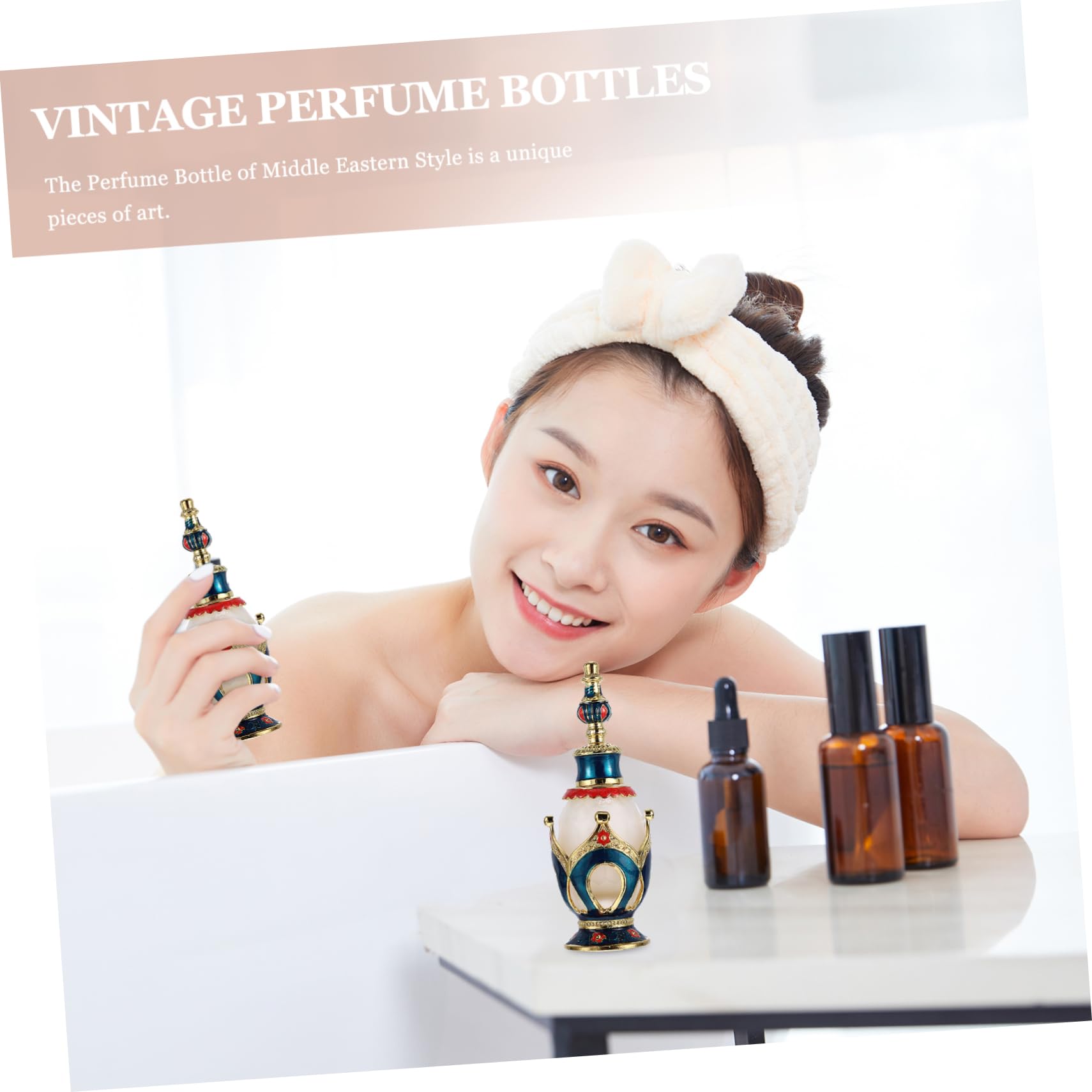 Amazon.co.jp: HAKIDZEL 青色の 25ml 詰め替え可能な ヴィンテージ香水
