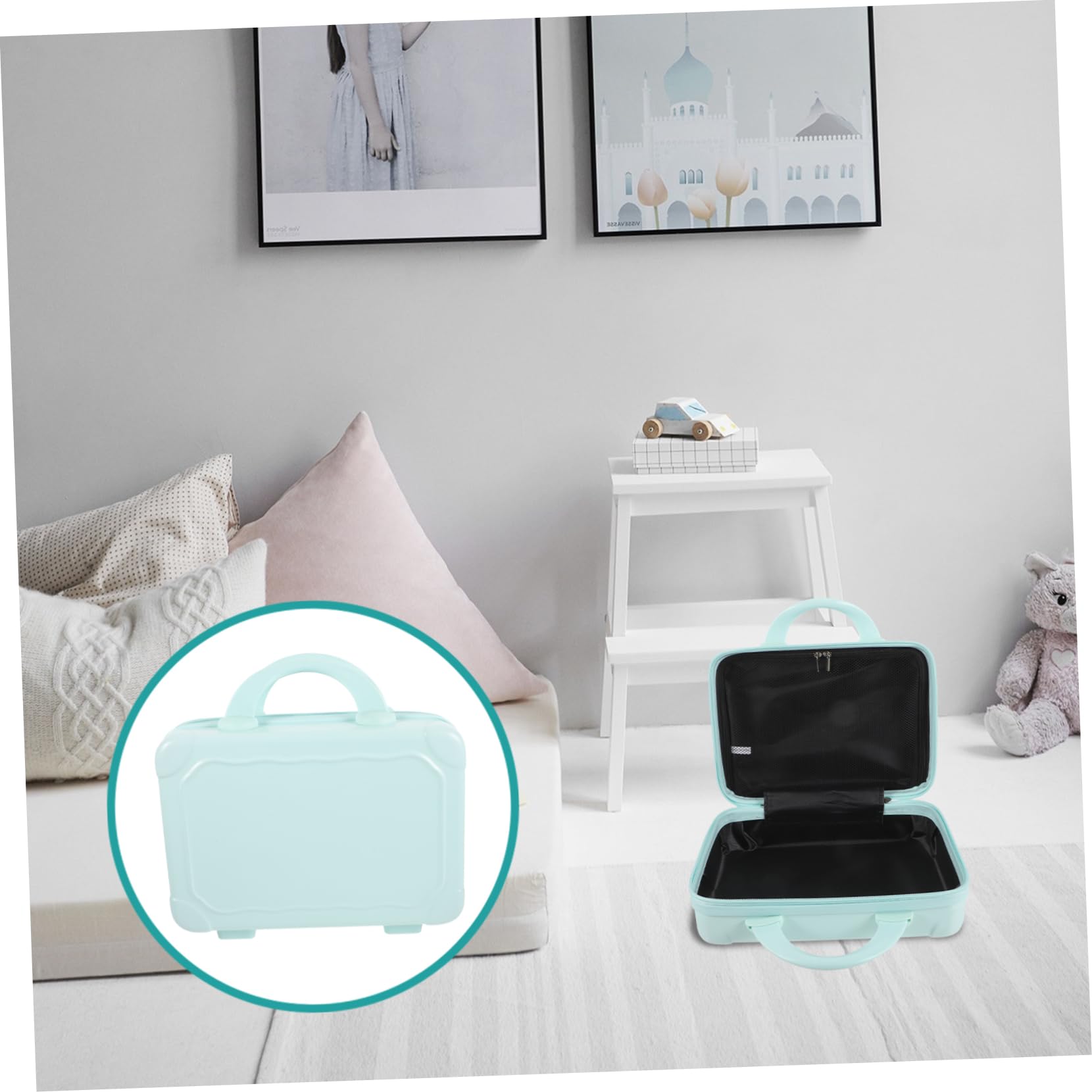 Porta Trucchi in Astuccio Da Viaggio Rigido Astucci Per Cosmetici Da Viaggio Piccola Borsa Valigia Per Trucco Mini Bagaglio Per Trucchi e Cosmetici