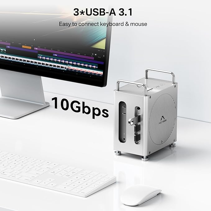 Dock y Stand ACASIS 40Gbps para Mac mini M4 con Enclosure SSD NVMe miniatura 6