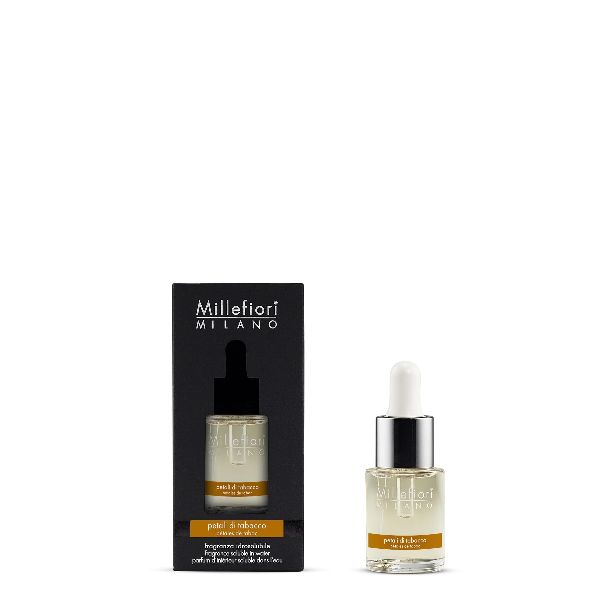 Millefiori Milano – Fragranza Idrosolubile Petali di Tabacco per Diffusore a Ultrasuoni Hydro – Profumo Ambiente con Pipetta Dosatrice, Ideale per Diffusori Hydro