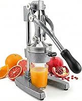 Vista 10 de Eurolux Exprimidor de Cítricos de Hierro Fundido Prensa Manual Extra Grande de Grado Comercial Exprimidor de Sobremesa de Acero Inoxidable