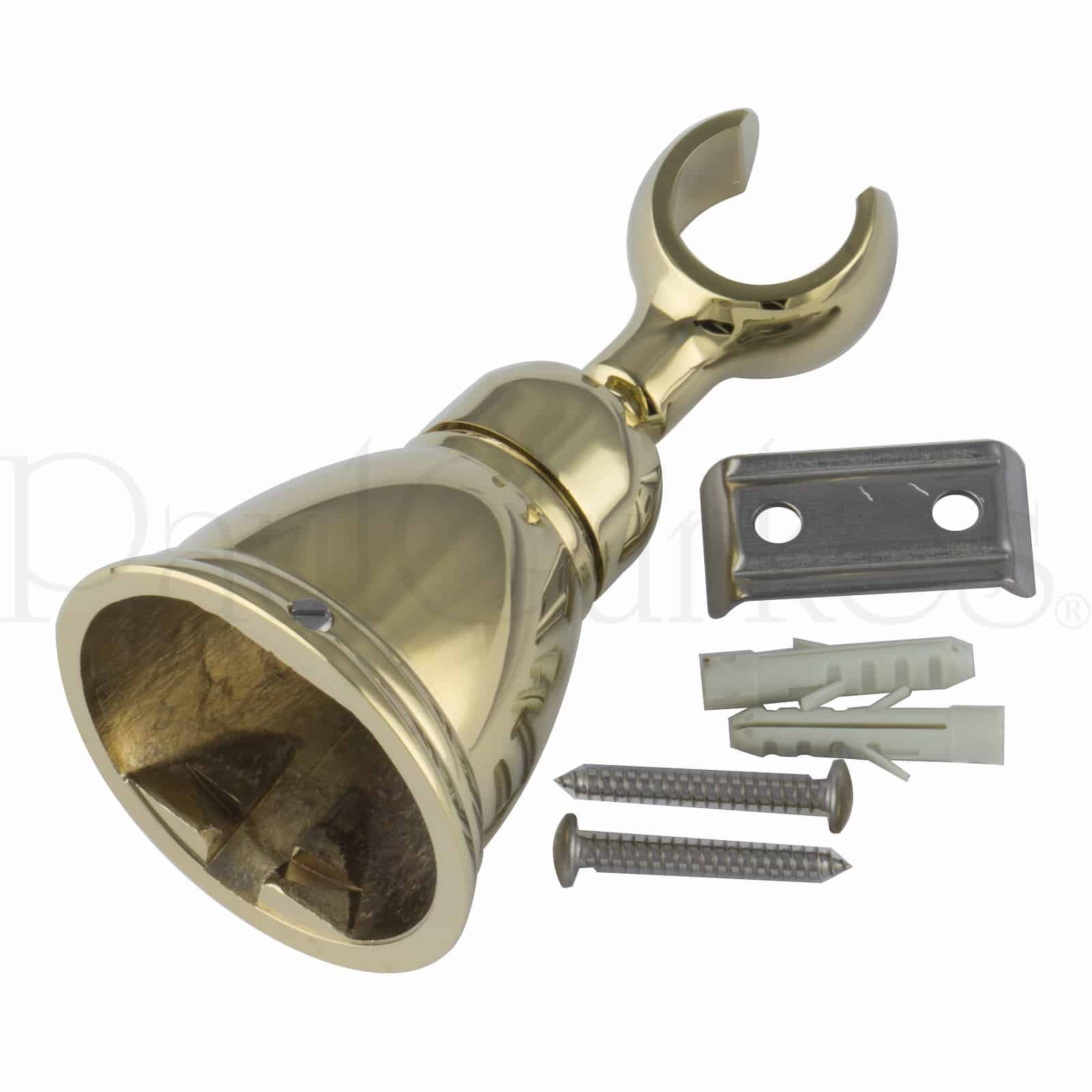 Paul Gurkes – Retro Soporte para teléfono de ducha Oro Soporte para alcachofa ducha soporte de metal