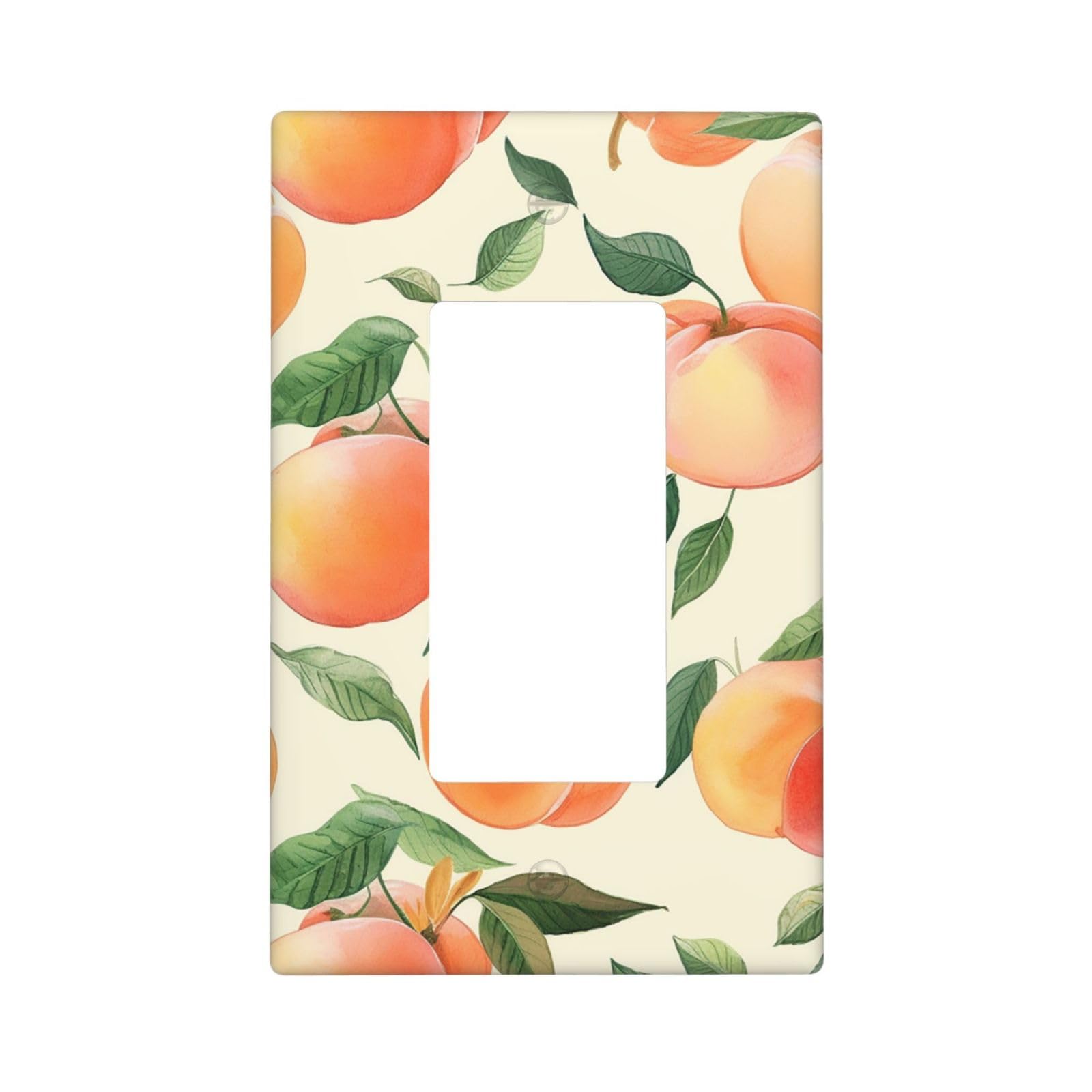 Peach Wall Plate Cover 1 Gang Light Switch Cover Decorative Single Duplex Wall Plates Mid-size Decorator Blank Electrical Switch Plate Cover for Electrical Outlets