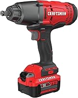 CRAFTSMAN V20 1/2-Inch Cordless Brushless Impact Wrench Kit - 350 ft-lbs Torque, 4Ah Battery & Charger (CMCF900M1)