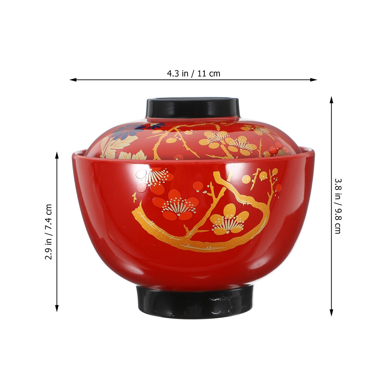 Amazon.com | Japanese Miso Soup Bowl with Lid Large Capacity