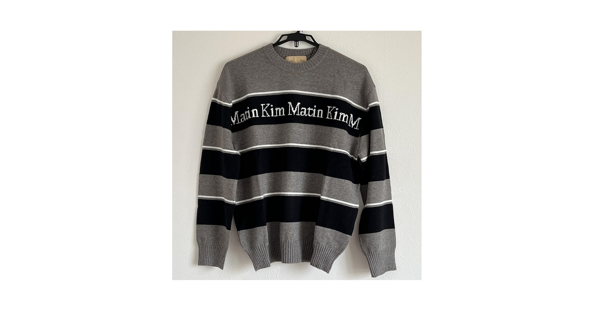 Matin Kim　マーティンキム　ストライプ ニット　L Matin Kim マーティンキム ストライプ ニットベスト ホワイト L