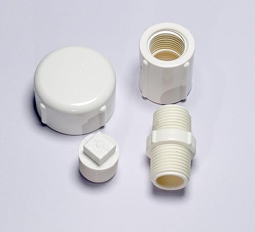 Miniatura 5 de Rainbow Dream Adaptador de rosca macho de PVC de 34 pulgadas, 20 paquetes, blanco (34 pulgadas)