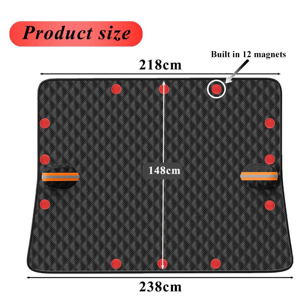 Anyingkai Couverture Pare-Brise Voiture,Protection Pare Brise Hiver,Bâche Pare Brise Protection Magnétique,Bache Voiture Anti Givre Repliable,pour et Neige, Soleil, Poussière