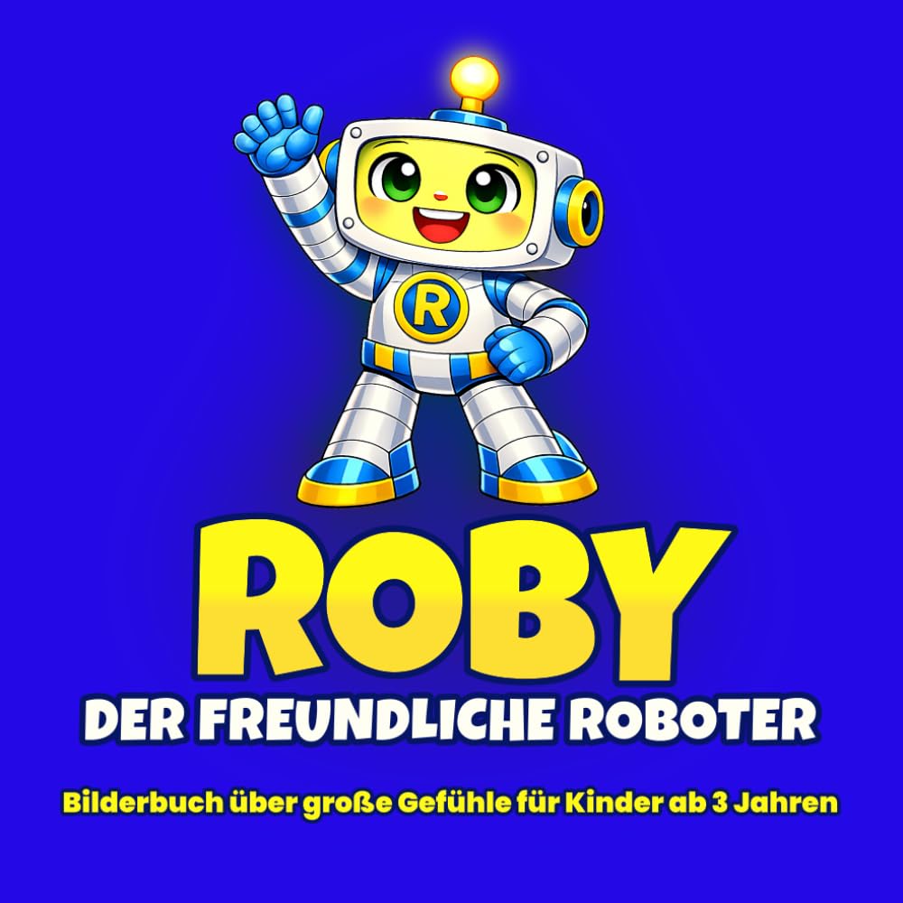 Bilderbuch über große Gefühle für Kinder ab 3 Jahren – Roby der freundliche Roboter: Ein liebevolles Vorlesebuch zur Förderung von Empathie, Selbstvertrauen und emotionaler Stärke
