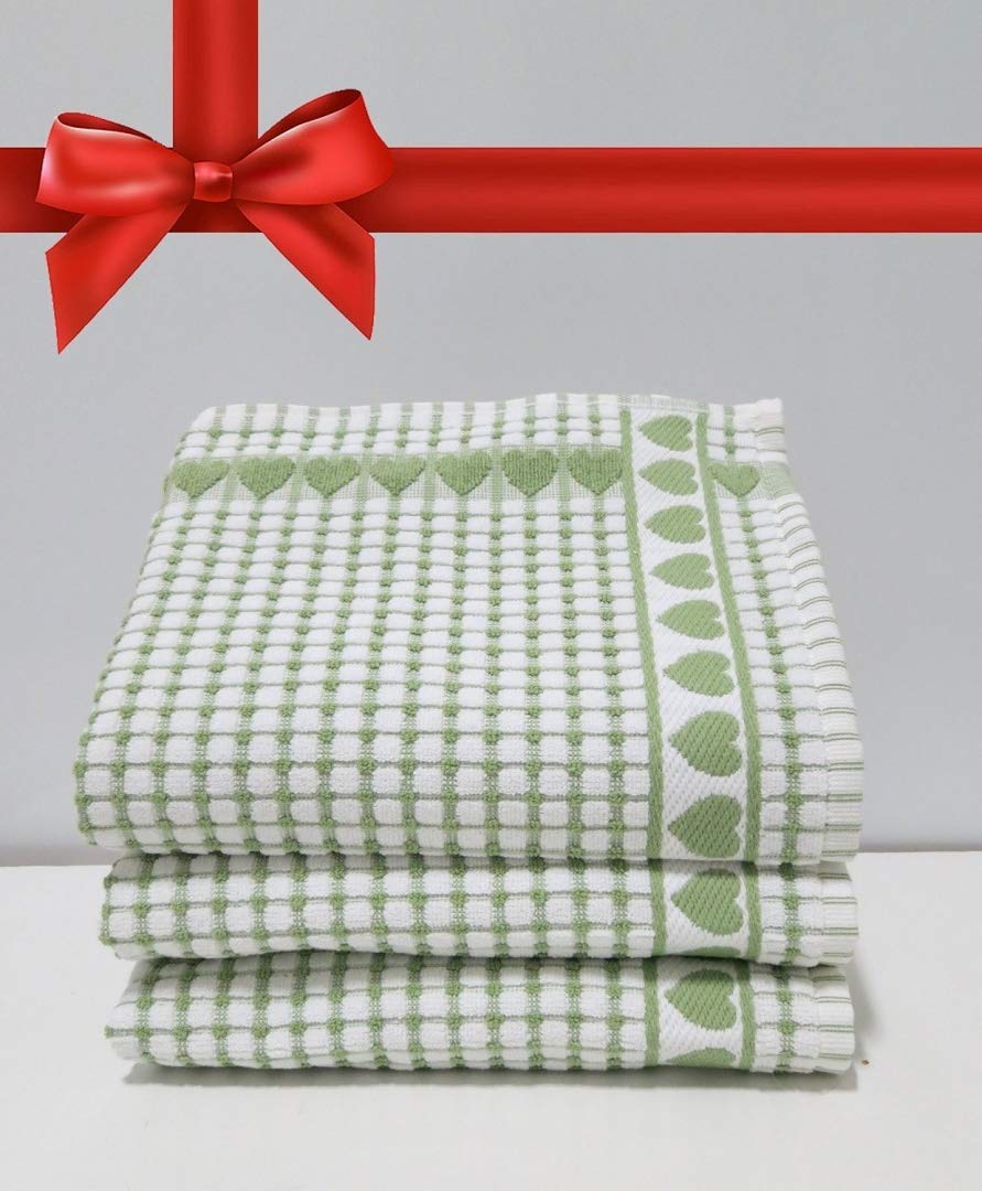Buy Roseberry Linen Kitchen Towels, Love Gift, Highly Absorbent, Low