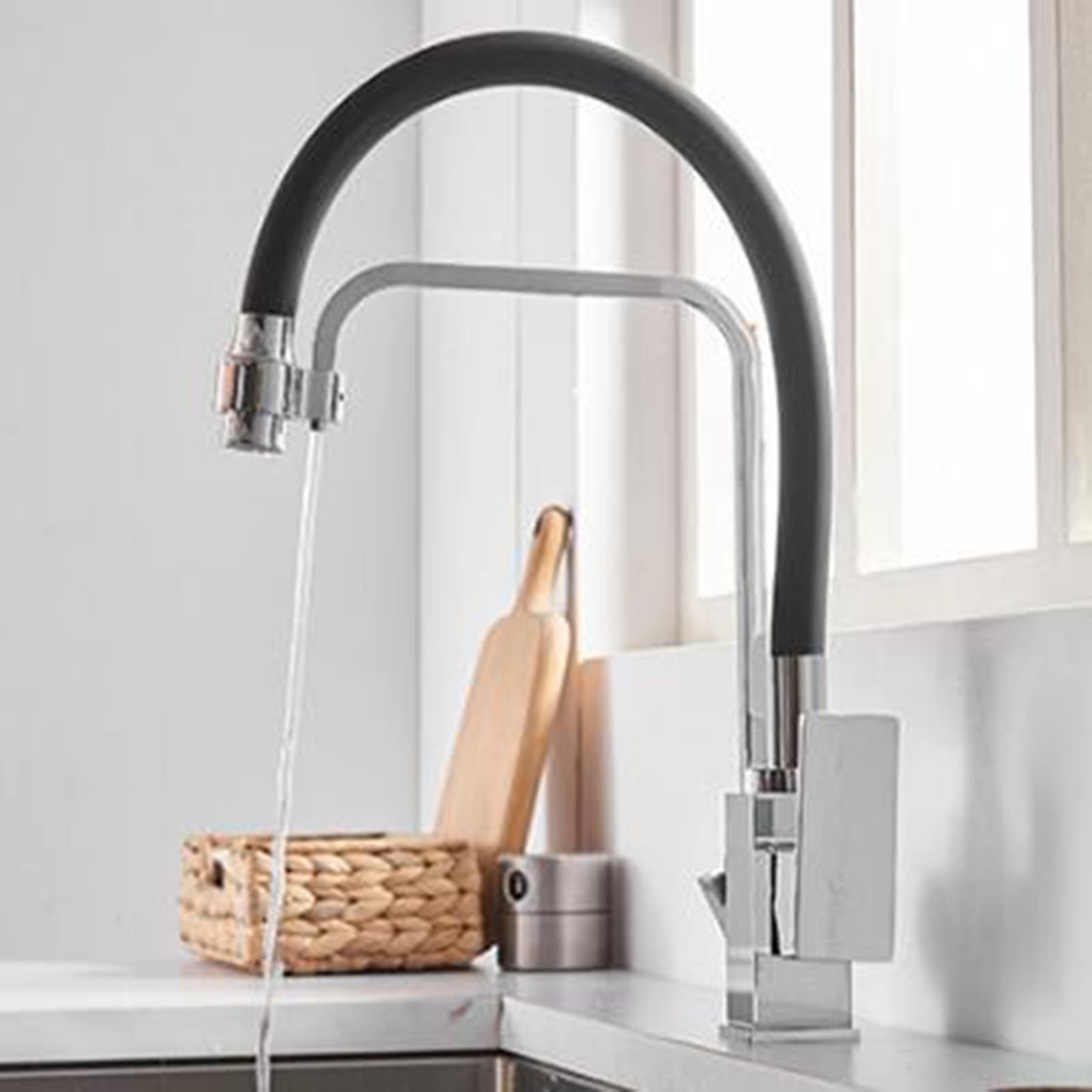 Sistema de Agua Filtrada Grifo de Tres Vías Grifo de Agua Giratorio Latón Multifuncional Agua Fría Y Caliente Purificación de Agua Grifo de Agua de Tres en Uno, FLYBUG