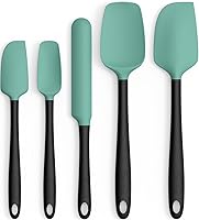 Coukre 5-Piece Silicone Spatula Set - Heat Resistant 500°F, Food-Grade, Flexible & Dishwasher Safe for Non-Stick Cookware (Aqua Green)