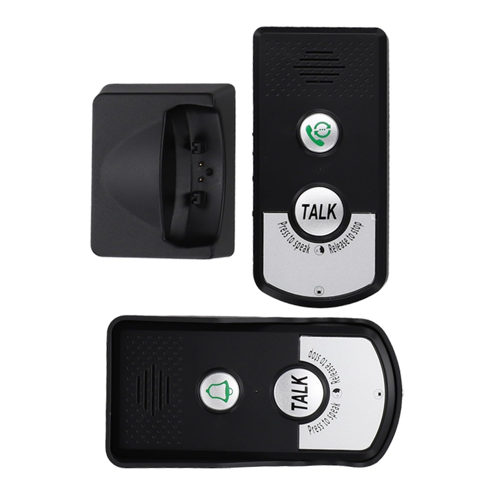Home Timbre inalámbrico de 1000 m para rango, sistema de intercomunicación de audio bidireccional, batería de larga duración de 2000 mAh, receptor impermeable para exteriores