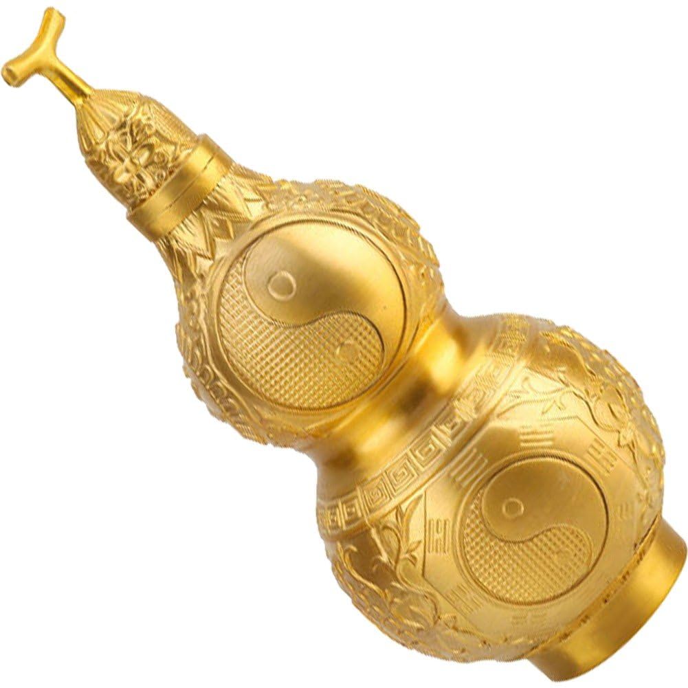 Wu Lou en Laiton Feng Shui : Calebasse Traditionnelle Hu Lou et Statuette Décoration Intérieure