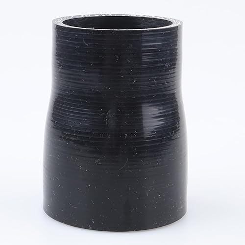 Reductor recto negro ID de 1.732 in a 2.008 in (1.75 a 2 pulgadas), longitud 3 pulgadas (2.992 in), grosor de pared 0.18 pulgadas (0.177 in), 3