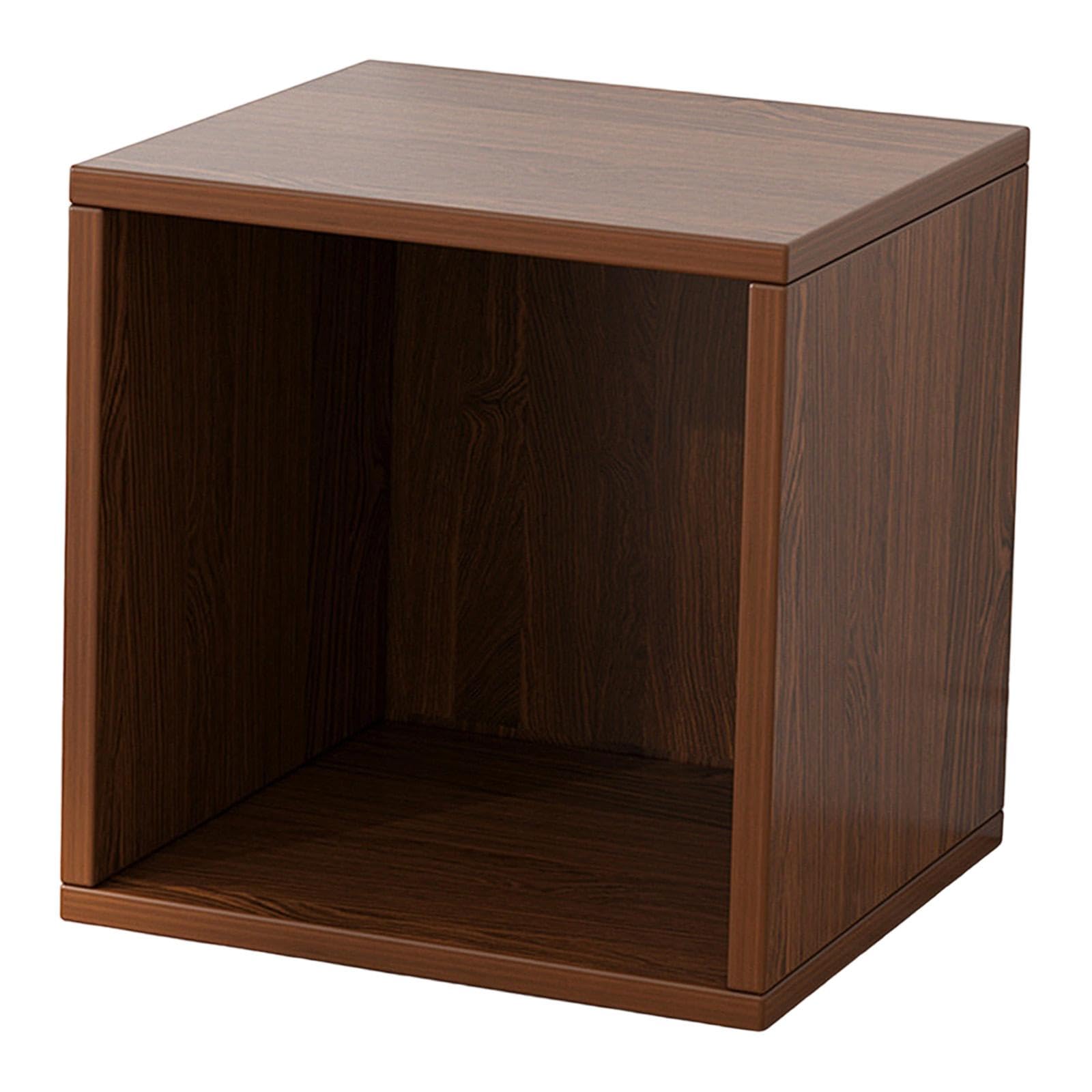 Wood Cube Storage Organizer Wood Storage Bin for Kitchen Living Room Bedroom Dark Wood-image-31