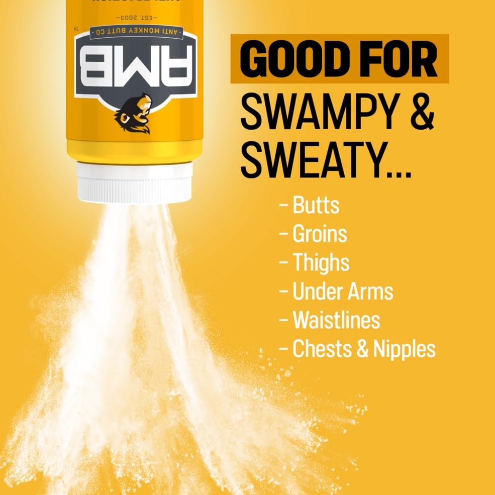 Image of Anti Monkey Butt Travel-Size Body Powder with Calamine - Talc-Free Sweat, Odor, & Friction Relief - Chafing Protection for Active Lifestyles - 1.5 oz - Pack of 12