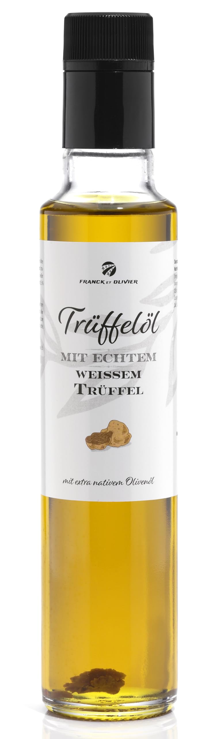 Trüffelöl mit echtem weißem Trüffel 250ml, natives Olivenöl extra vergine | Tuber Magnatum, ideal für Pasta, Risotto, Salate, feines Carpaccio, Trüffel Geschenkset, vegan, glutenfrei, Premium